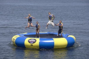 water trampoline with blob